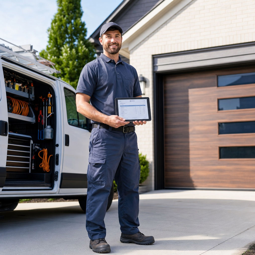 Illustration for garage door repair in Columbus