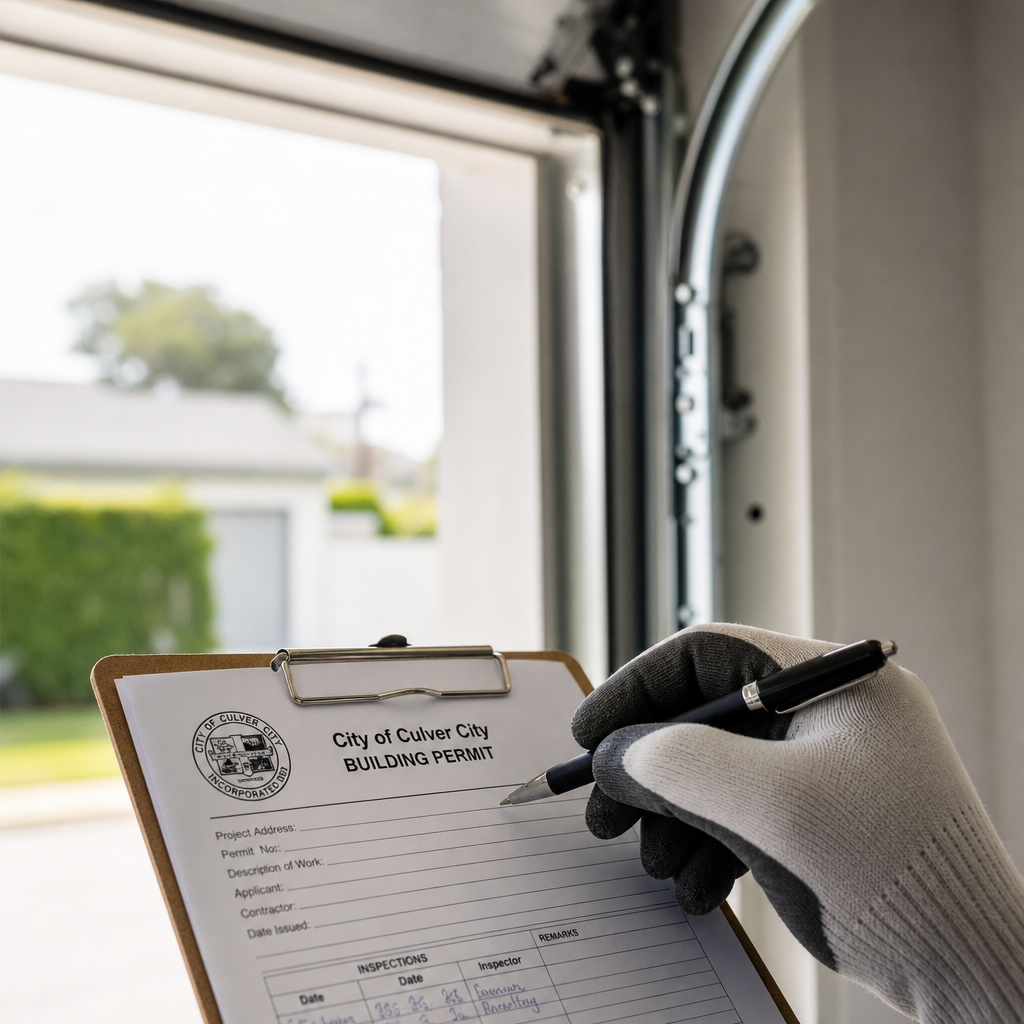Illustration for garage door installation in Culver City