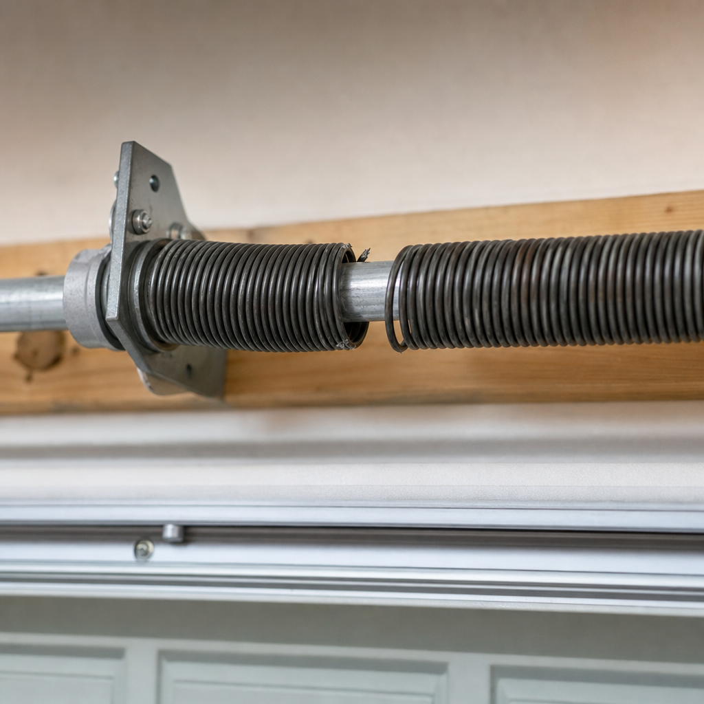 Illustration for can you open a garage door with a broken spring