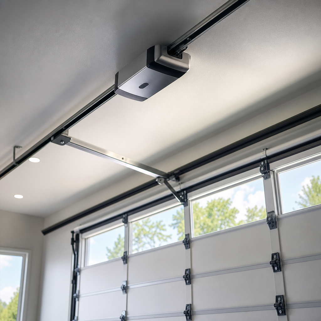 Illustration for quietest garage door opener options