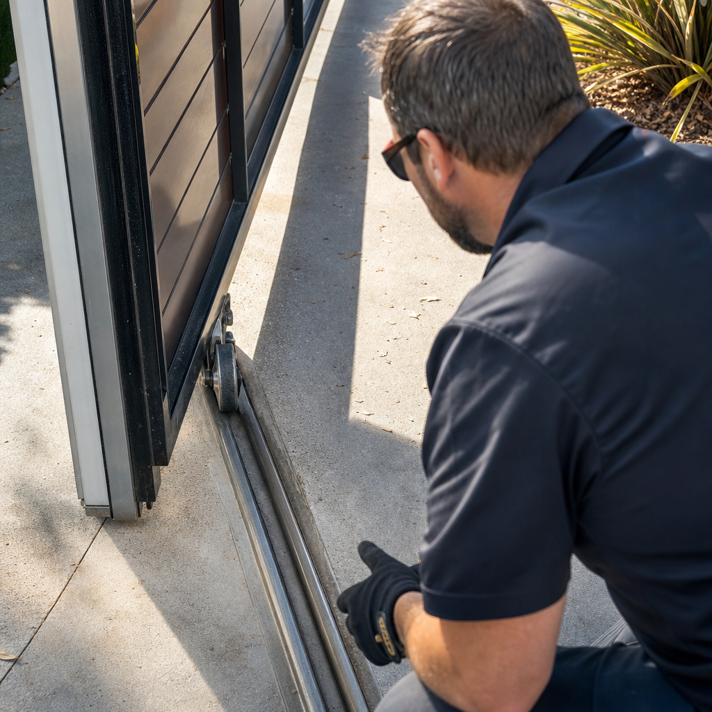 Illustration for gate track repair in Laguna Beach
