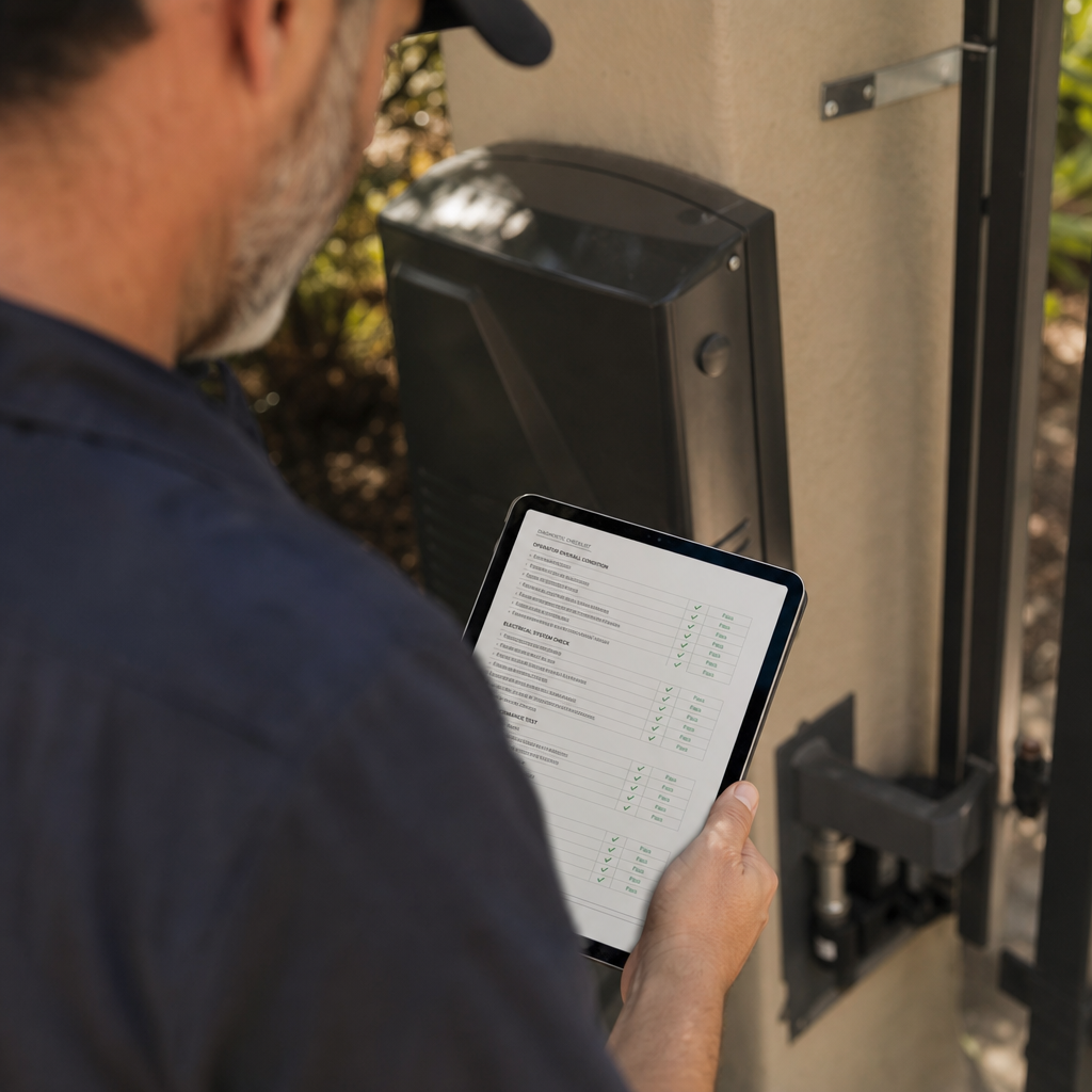Illustration for gate repair in Laguna Hills