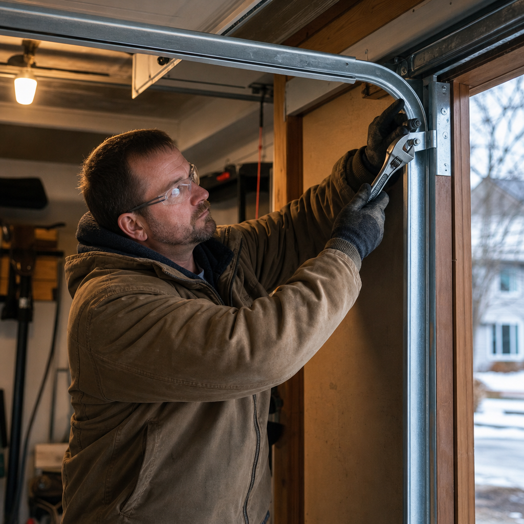 Illustration for garage door repair in Rochelle