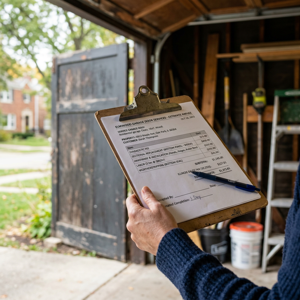 Illustration for garage door repair in Alsip