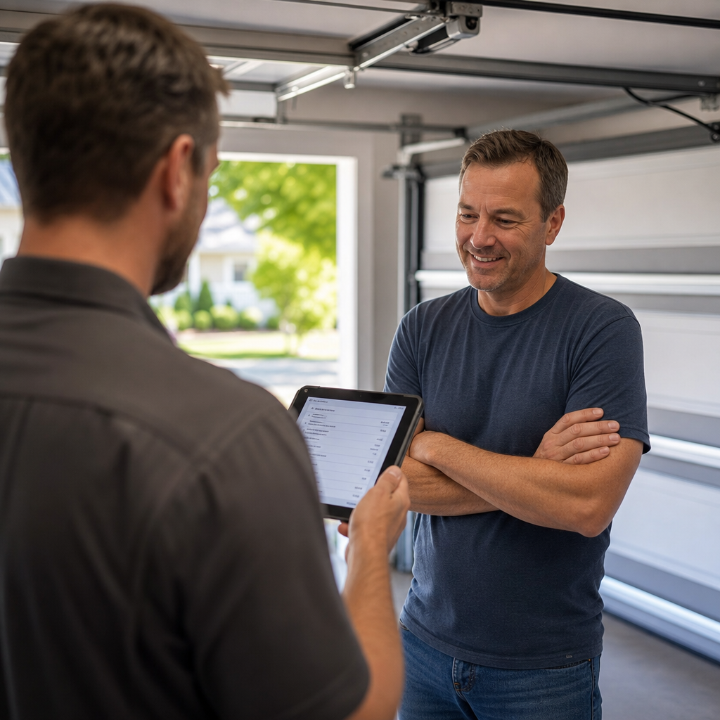 Illustration for garage door repair in Bourbonnais