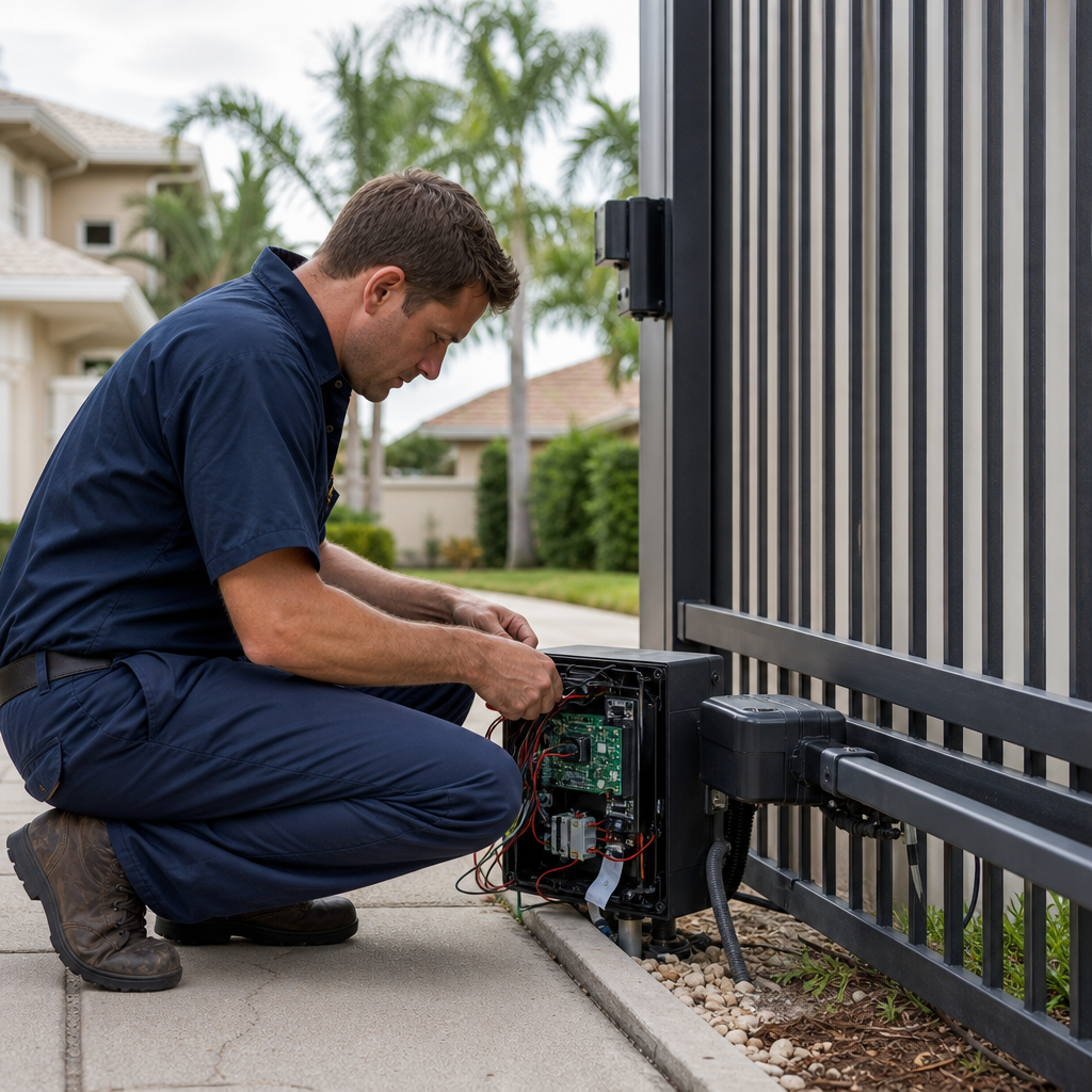 Illustration for gate repair in Jacksonville