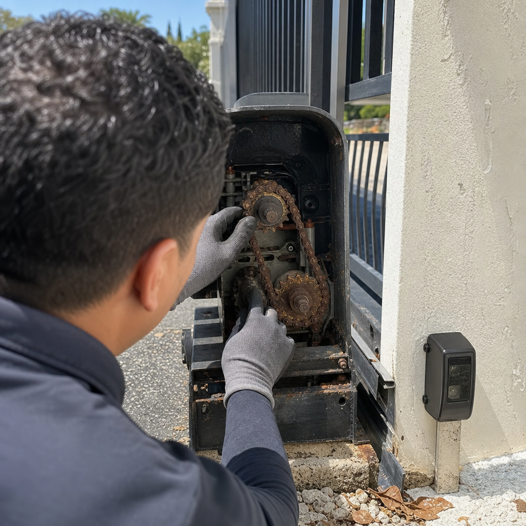 Illustration for gate repair in Carol City