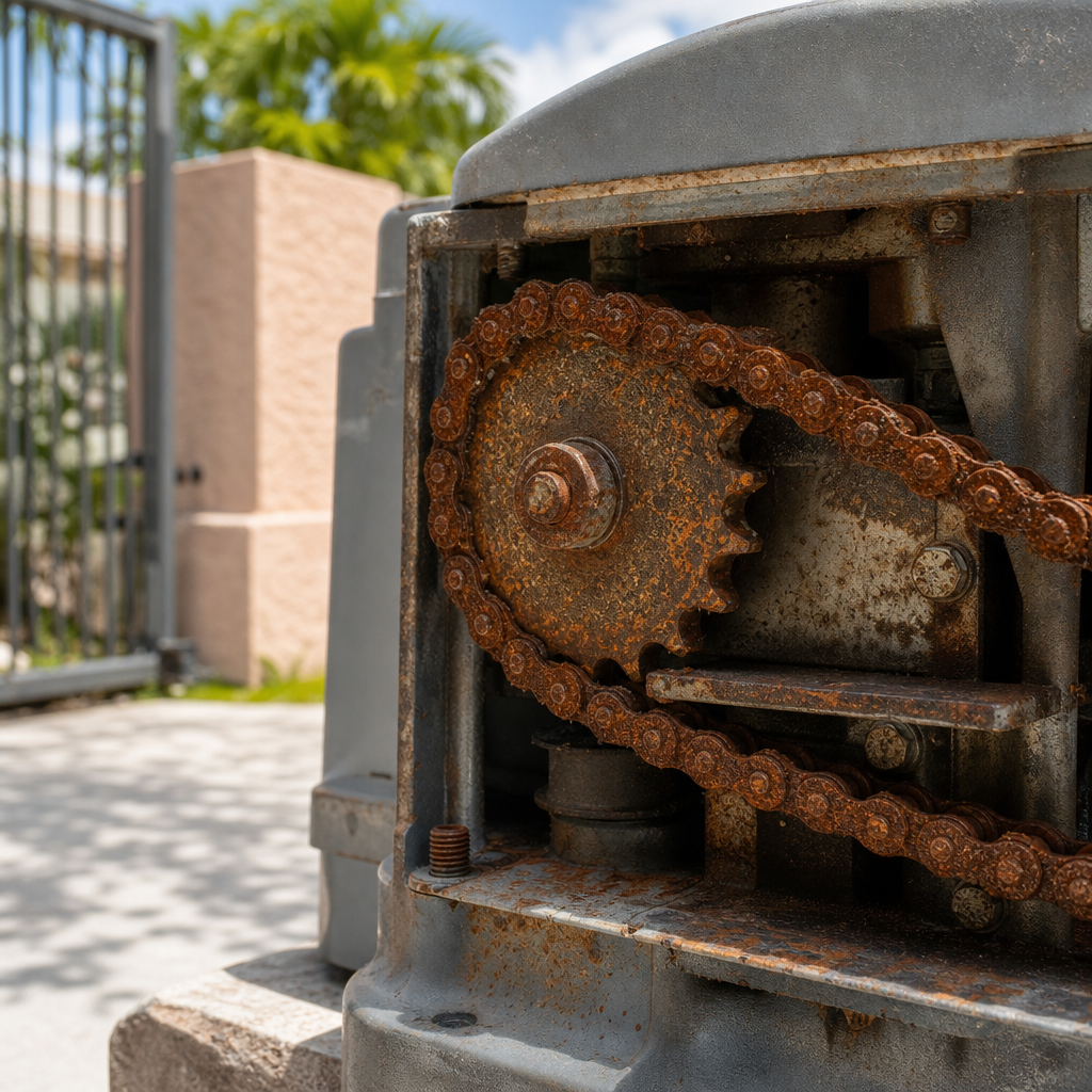 Illustration for gate repair in Brownsville