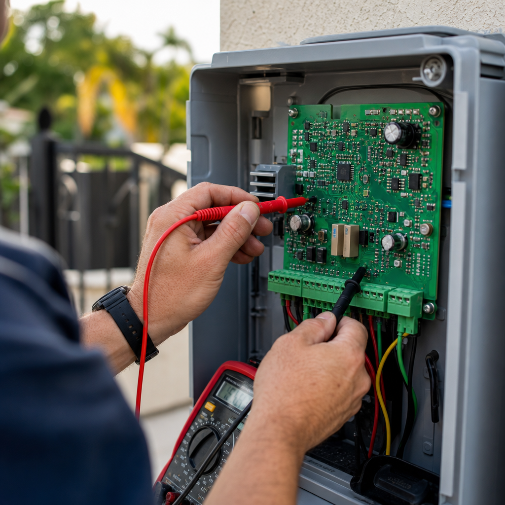 Illustration for gate repair in Country Club