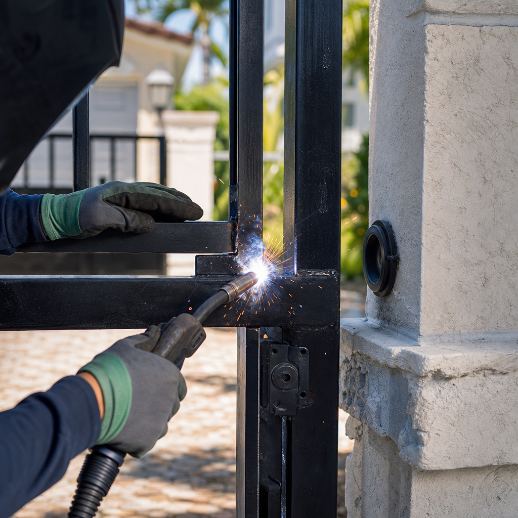 Illustration for gate repair in Miami