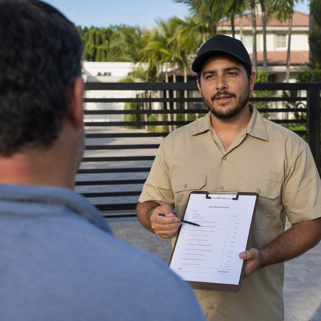 Illustration for gate repair in Doral
