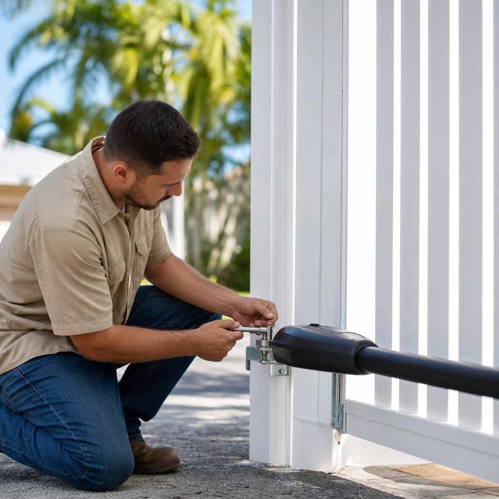 Illustration for gate repair in Coral Terrace
