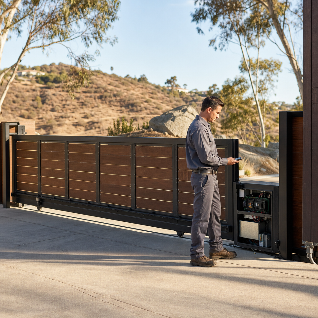 Illustration for gate repair in Eucalyptus Hills