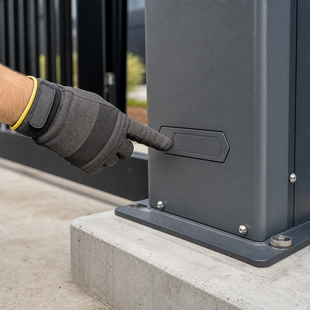 Illustration for commercial gate system installation