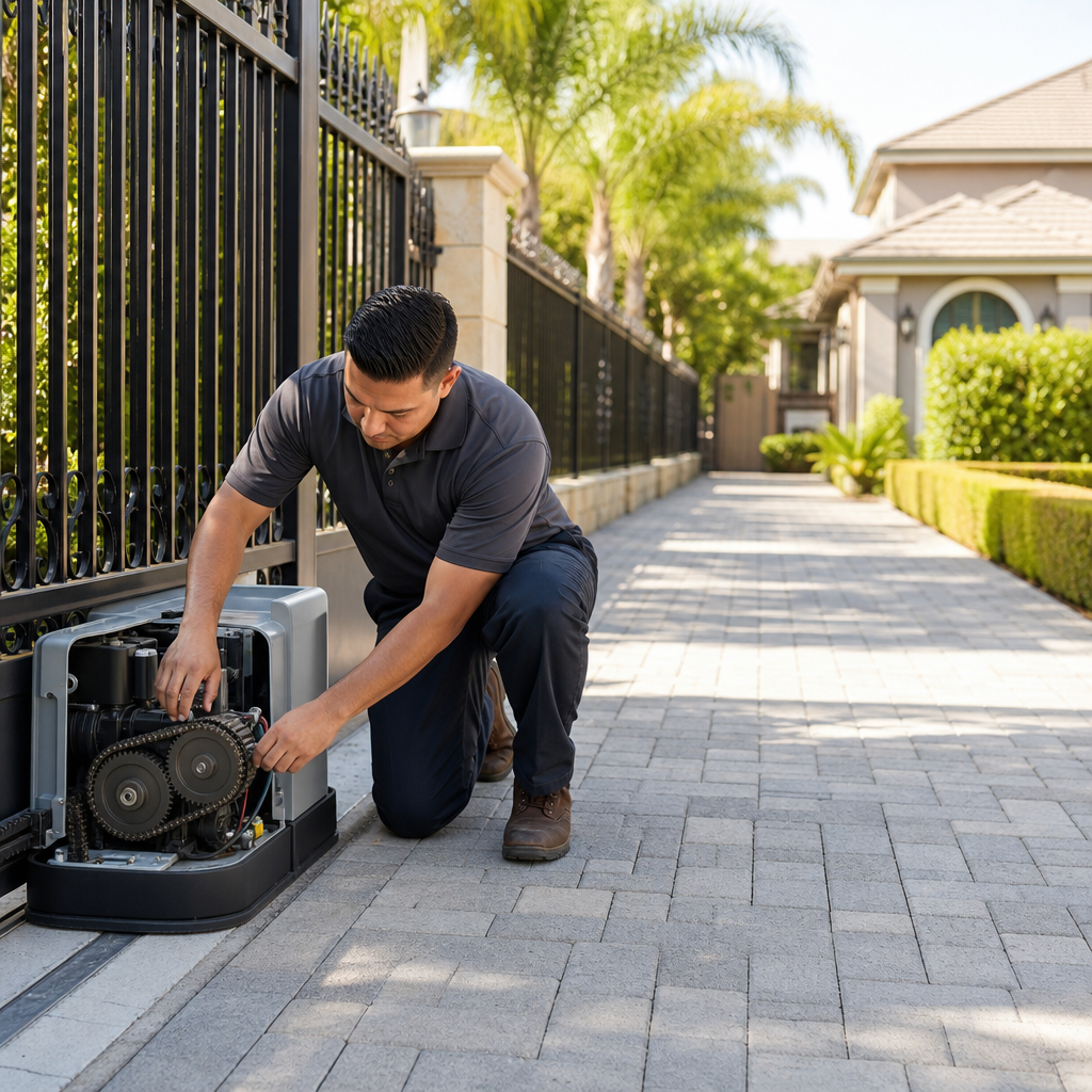 Illustration for automatic gate motor repair