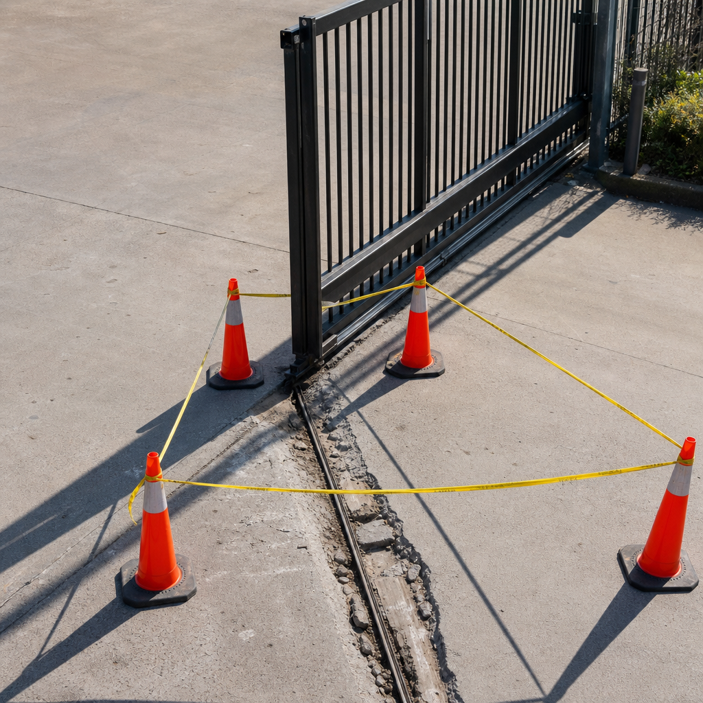 Illustration for commercial automatic gate repair
