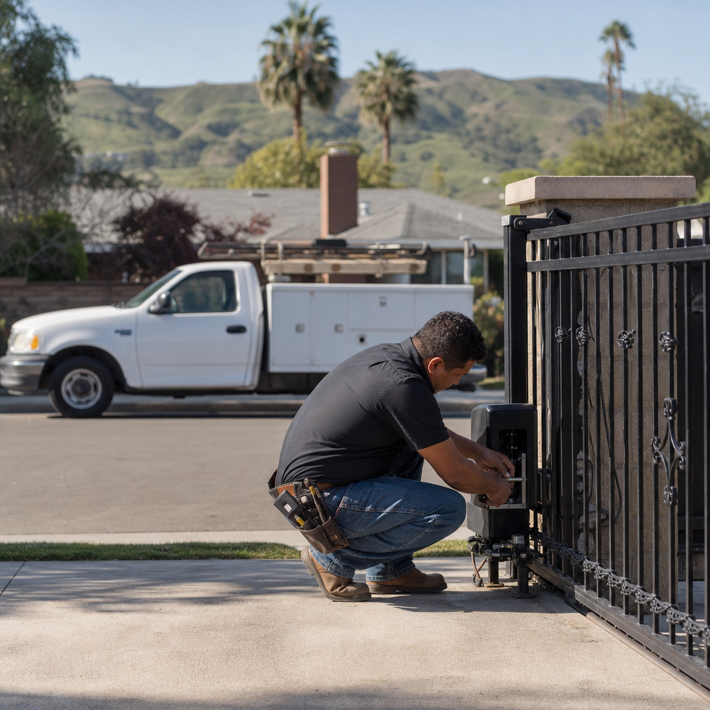 Illustration for gate opener repair near me