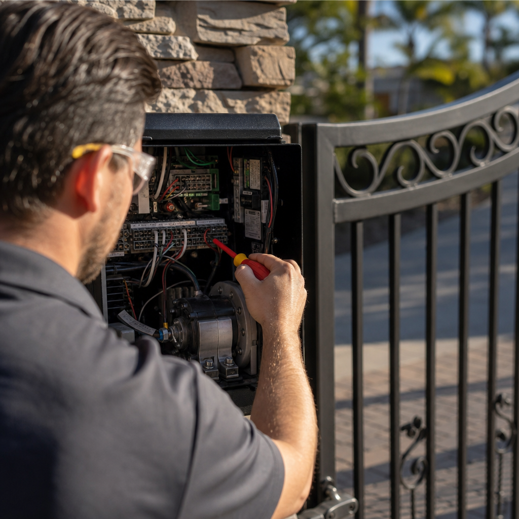 Illustration for automatic gate installers