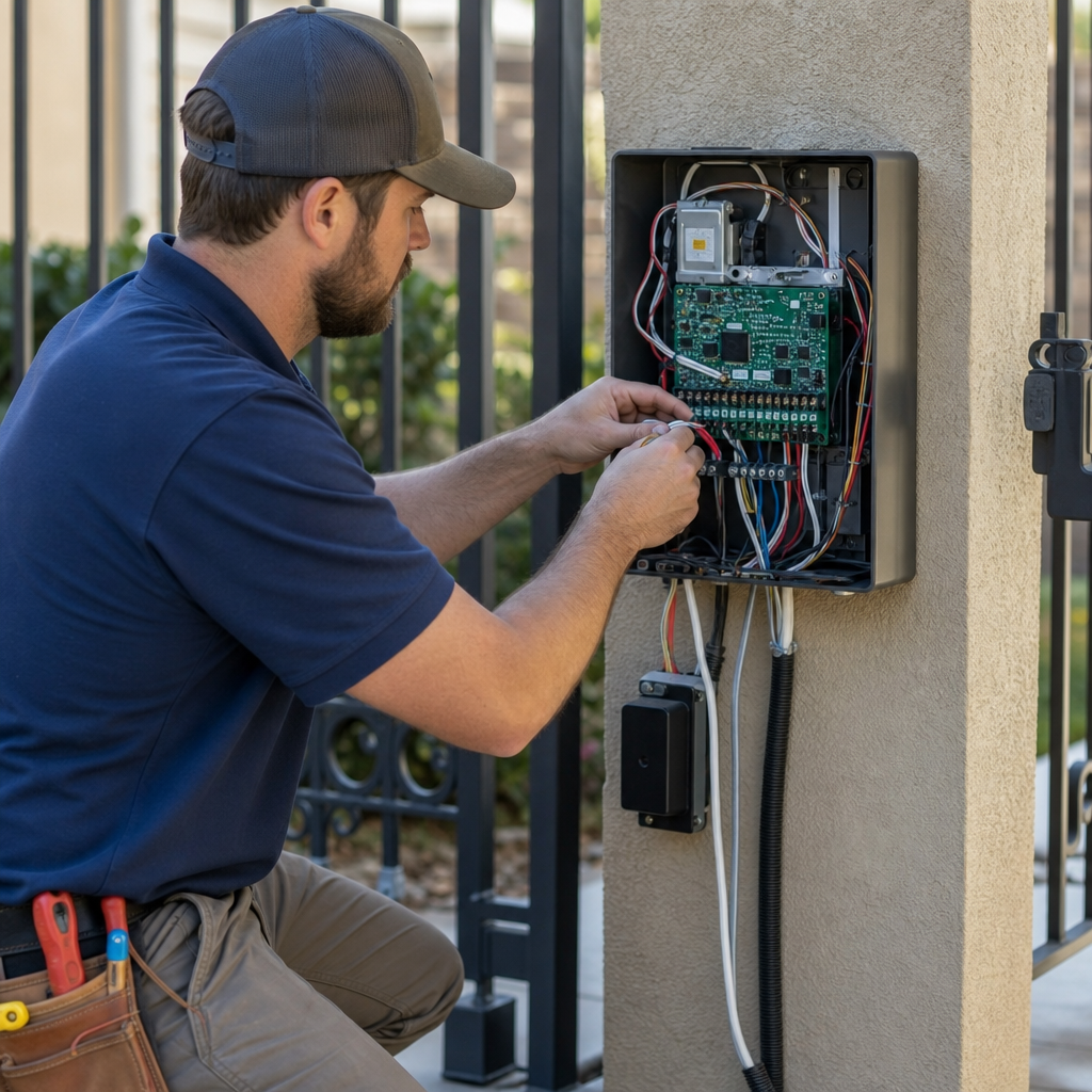 Illustration for electric gate installers near me