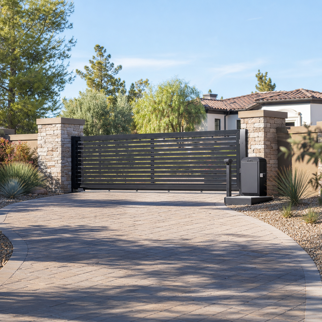 Illustration for electric front gates for home price