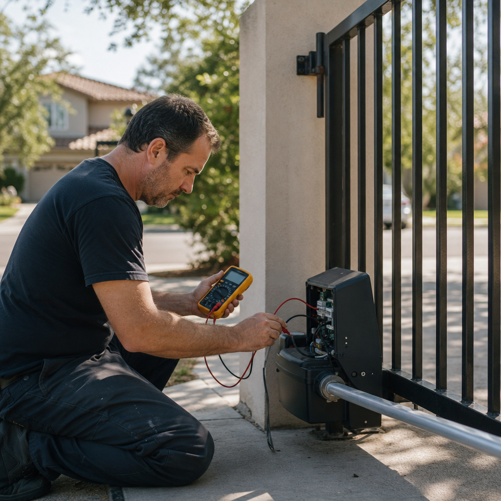 Illustration for automatic gate opener repair