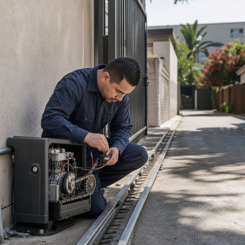 Illustration for gate motor repair in Koreatown