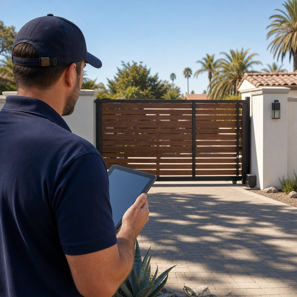Illustration for driveway gate installation in Los Angeles