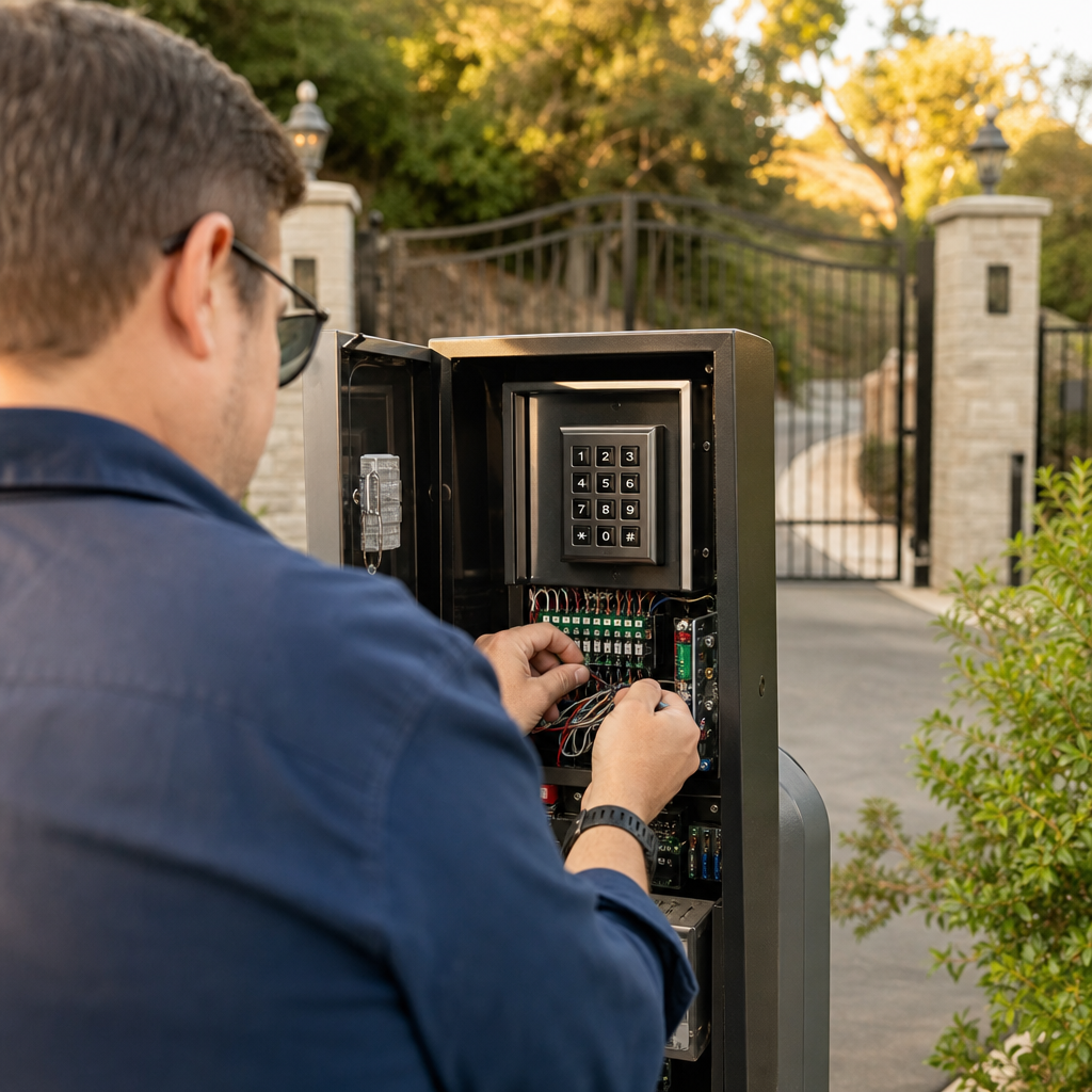 Illustration for gate access control in Los Feliz