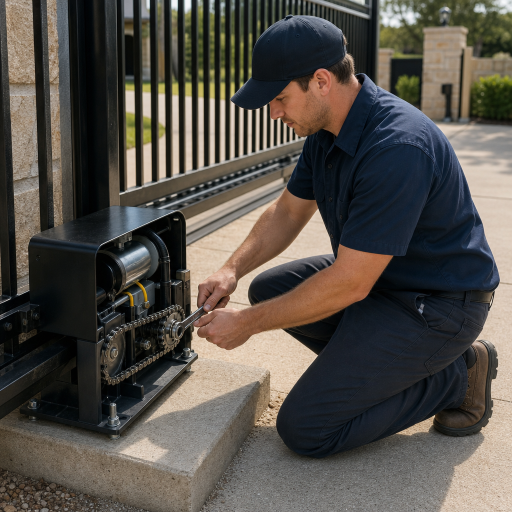 Illustration for sliding gate repair