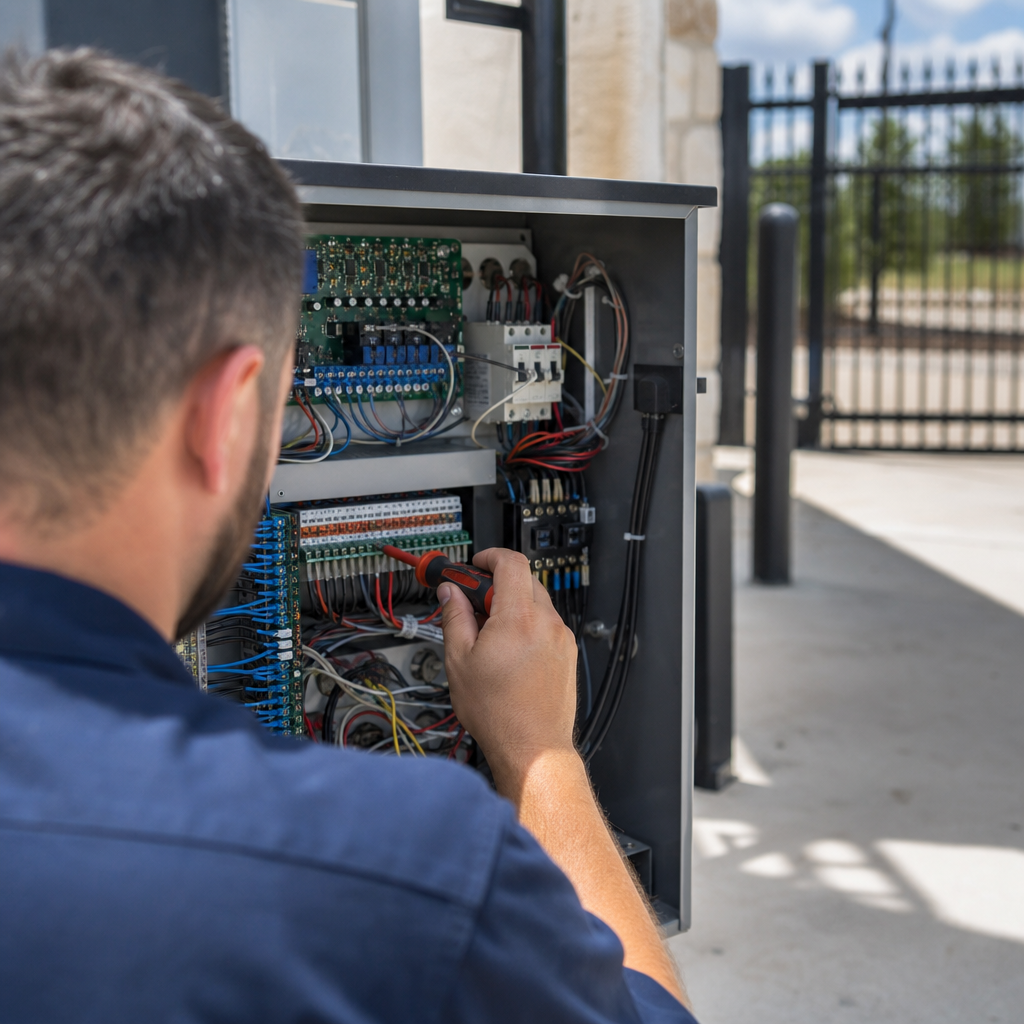 Illustration for commercial gate repair