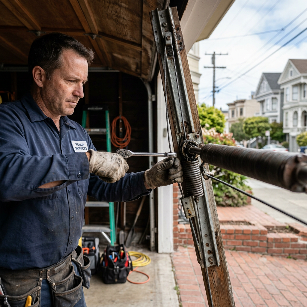 Illustration for garage door repair in San Francisco