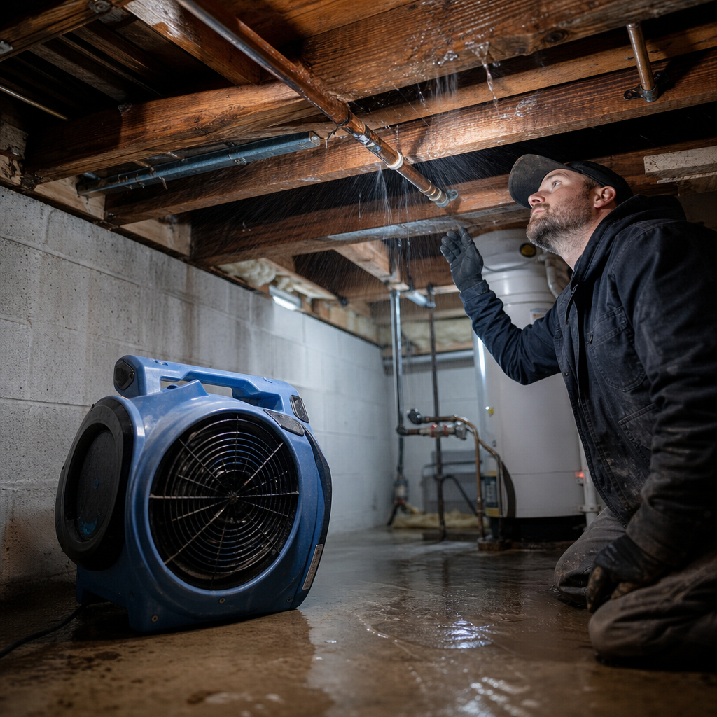 Illustration for water damage cleanup cost