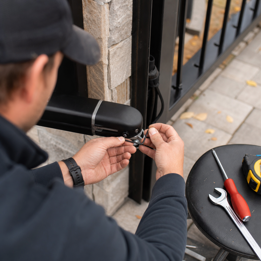 Illustration for electric driveway gate repair near me