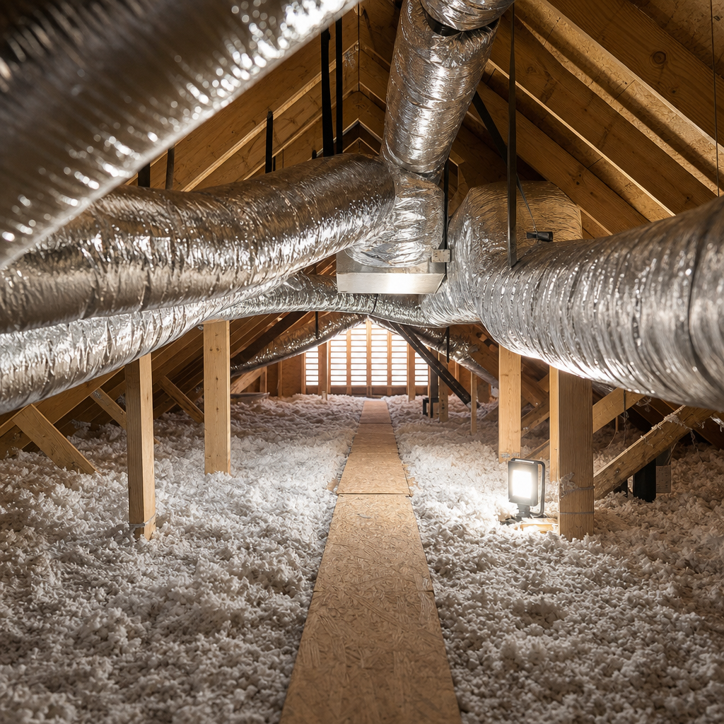 Illustration for air duct cleaning in Sachse