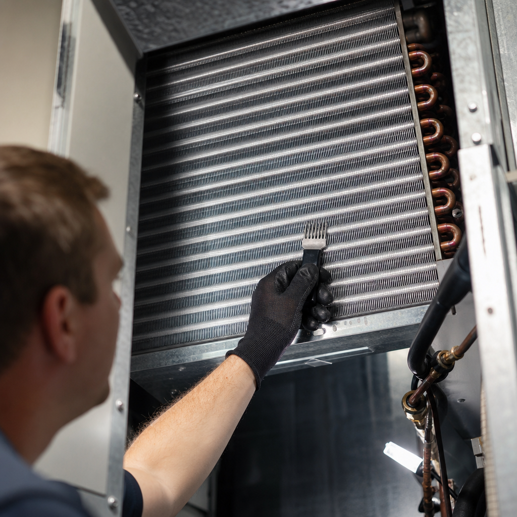 Illustration for hvac coil cleaning in Addison