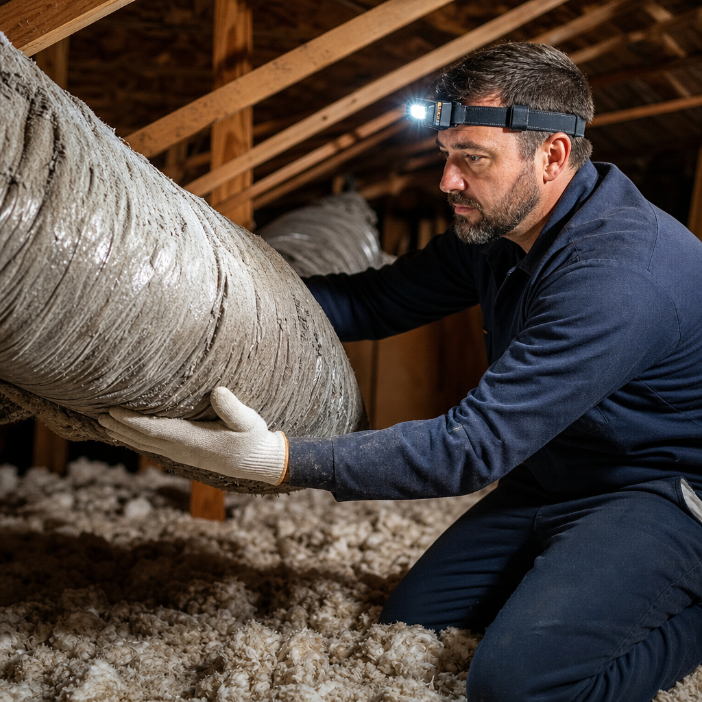 Illustration for air duct cleaning in Corinth