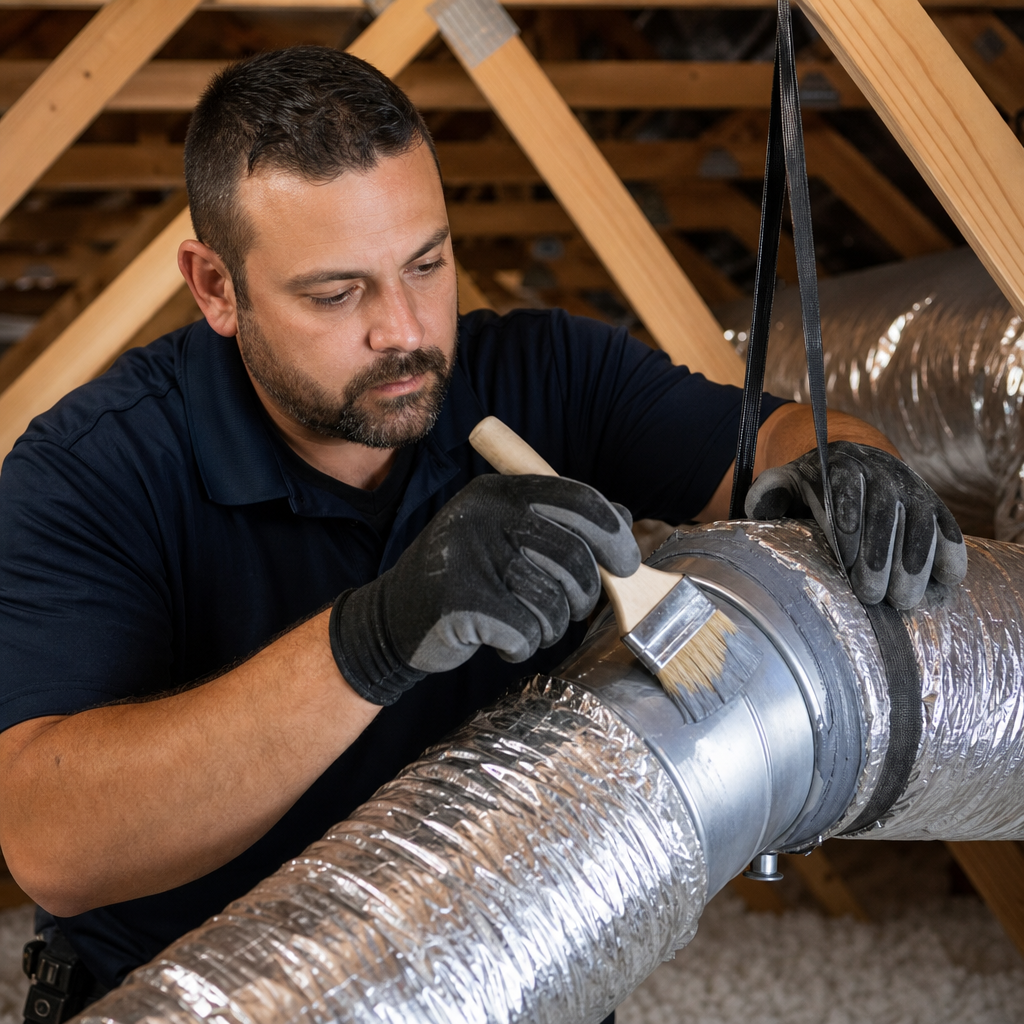 Illustration for air duct cleaning in Trophy Club