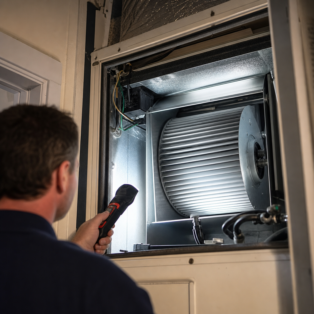 Illustration for air duct cleaning in Garland