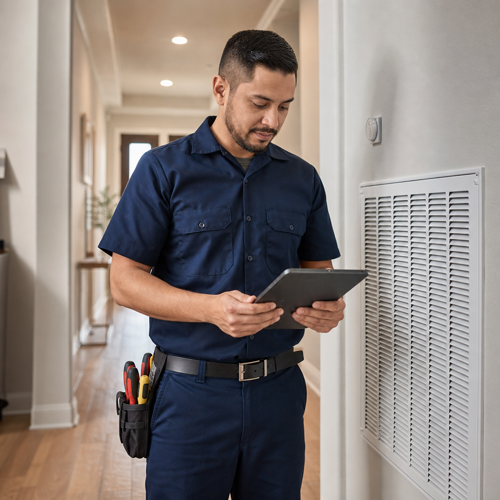 Illustration for return duct cleaning in Cedar Hill