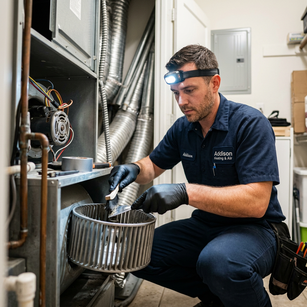 Illustration for air duct cleaning in Addison