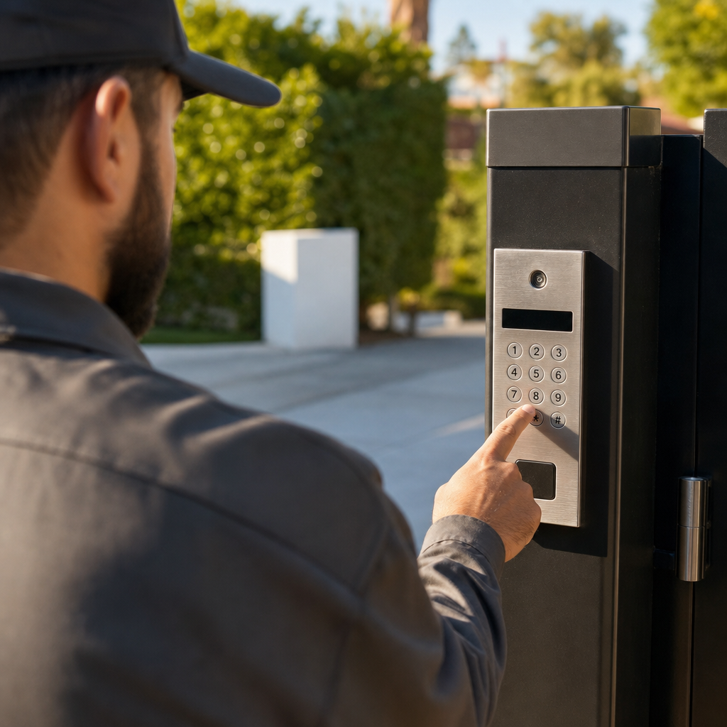 Illustration for gate access control systems
