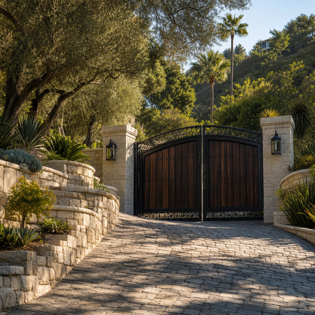 Illustration for automatic gate installation in Beverly Hills