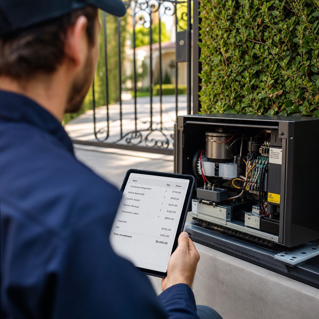 Illustration for gate motor repair in Beverly Hills