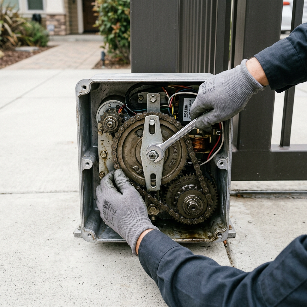 Illustration for gate repair in Cupertino