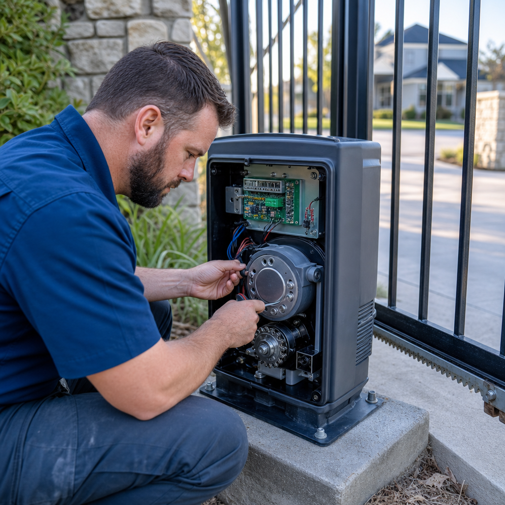 Illustration for electric gate repair company near me