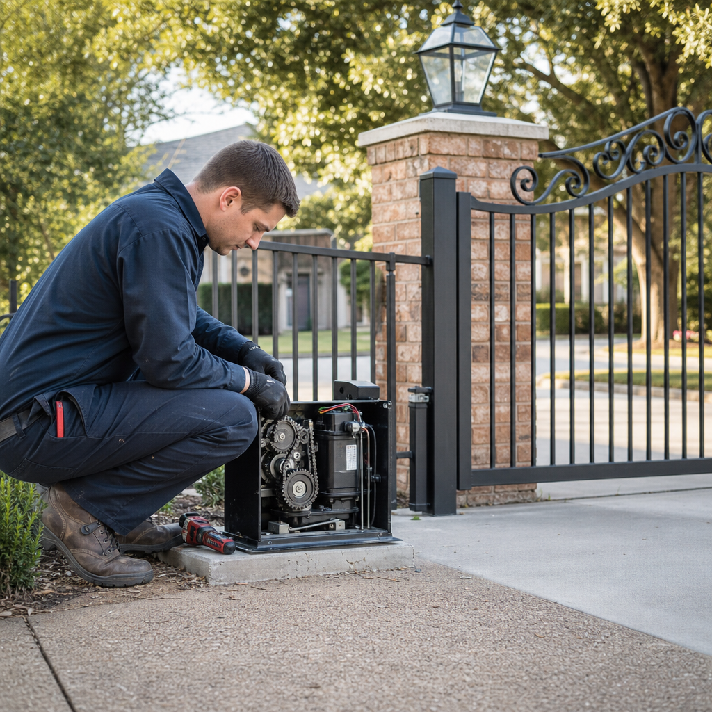 Illustration for automatic gate repair in Fort Worth